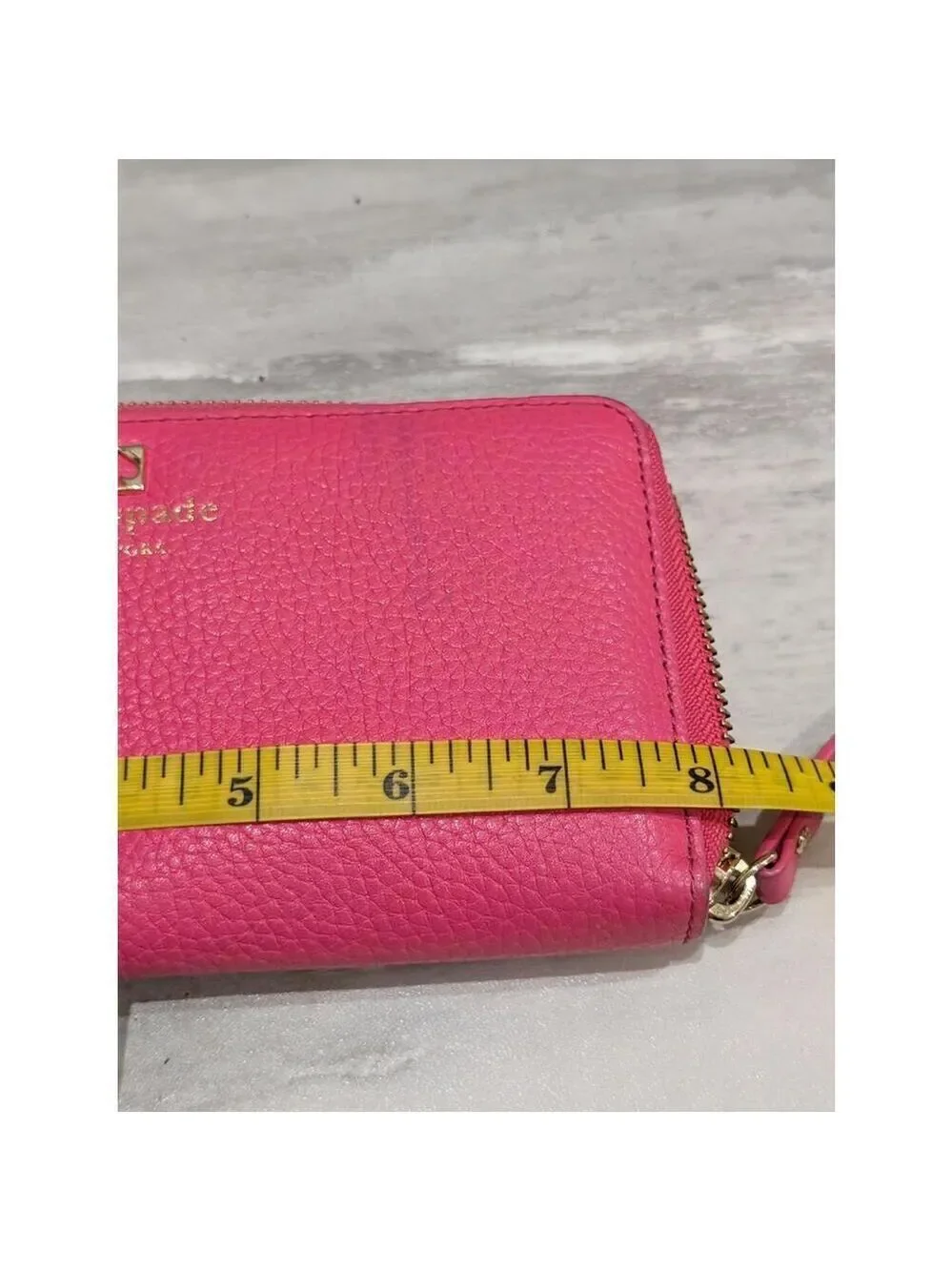 Kate Spade New York Hot Pink Leather Zip Wallet